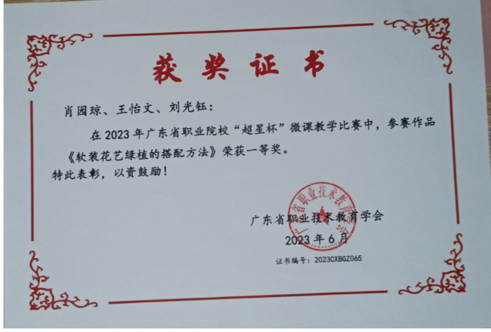 2023年广东省职业院校“超星杯”微课教学比赛省级一等奖